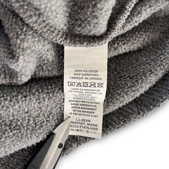 LL Bean Snap T Fleece Sweater XL Tall Men Gray Elbow Patch Pocket Soft Warm - Picture 7 of 7
